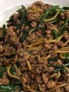 ニラとひき肉の焼きそば-レシピのメイン写真