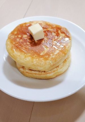 パッケージみたいな！分厚いパンケーキ-レシピのメイン写真