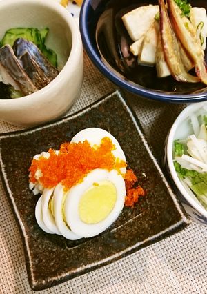 モッツァレラとゆで卵のとびっこのせ-レシピのメイン写真