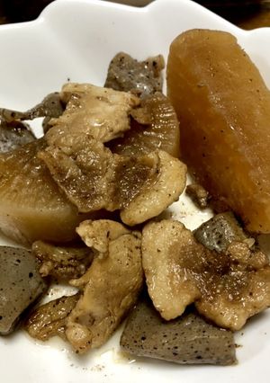 大根と豚肉とこんにゃくの煮物-レシピのメイン写真