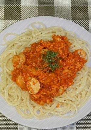 鶏胸挽肉のミートソース-レシピのメイン写真