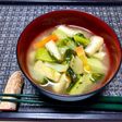 カリフラワーの葉と薄揚げの味噌汁◎お得