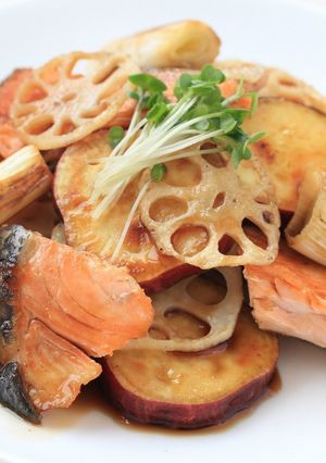 冷めてもおいしい！鮭と根菜類の焼き浸し-レシピのメイン写真
