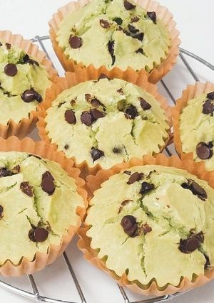 幼児食にも！米粉青汁チョコチップマフィン-レシピのメイン写真