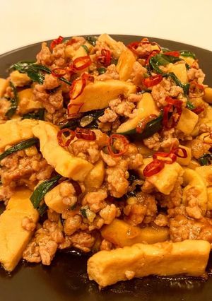 高野豆腐と挽肉の炒め物-レシピのメイン写真