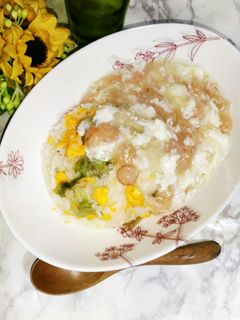 【アレンジ済】レタスチャーハン海老餡掛け-レシピのメイン写真