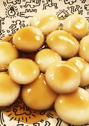 乳卵不使用おやつ みたらし豆腐白玉-レシピのメイン写真