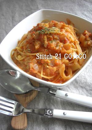 鍋1つで❤野菜たっぷりトマトミルクパスタ-レシピのメイン写真