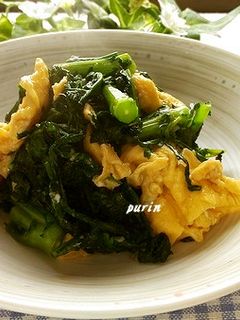春菊と卵の中華炒め-レシピのメイン写真