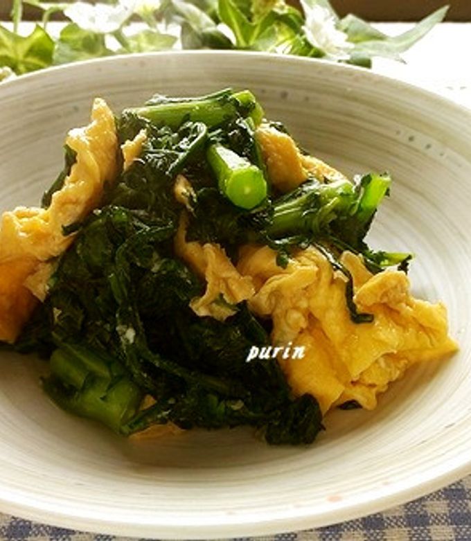 春菊と卵の中華炒め-レシピのメイン写真