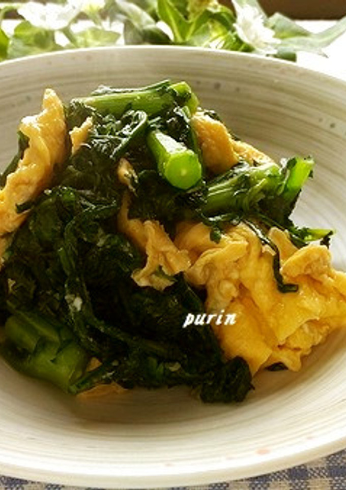 春菊と卵の中華炒め-レシピのメイン写真