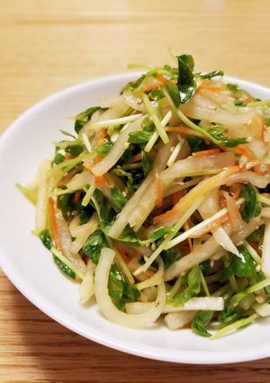 簡単副菜⭐大根と豆苗の中華サラダ-レシピのメイン写真