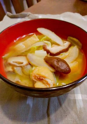 食べる味噌汁・6～ゴボウ　椎茸　油揚げ…-レシピのメイン写真