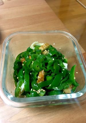 レンジでピーマンとちくわのナムル風-レシピのメイン写真