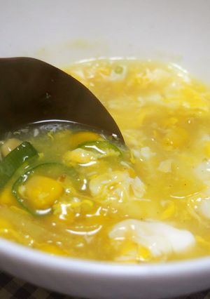 クリームコーンで簡単！中華スープ♪-レシピのメイン写真