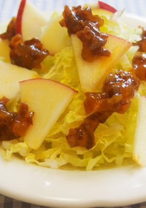 シャキシャキ白菜サラダ！柿ドレッシング♪-レシピのメイン写真