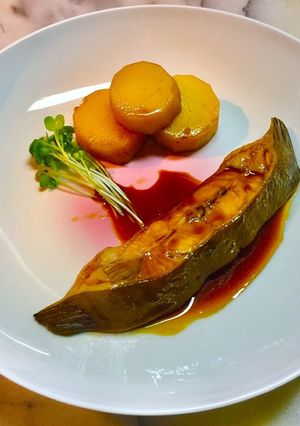 No2292カレイの煮付け味シミ長芋添え-レシピのメイン写真