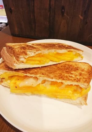 柿とチーズのホットサンド-レシピのメイン写真