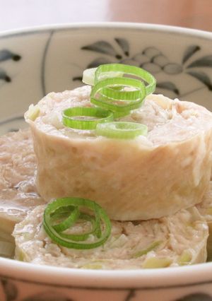 鶏ひき肉の湯葉包み蒸し　白だしあんかけ-レシピのメイン写真