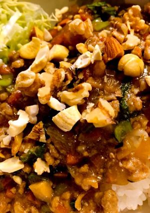 簡単♡野菜たっぷりひき肉のあんかけ丼-レシピのメイン写真