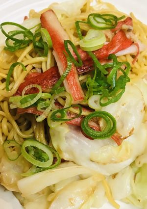 カニカマボコのあまから生姜しょう油焼そば-レシピのメイン写真