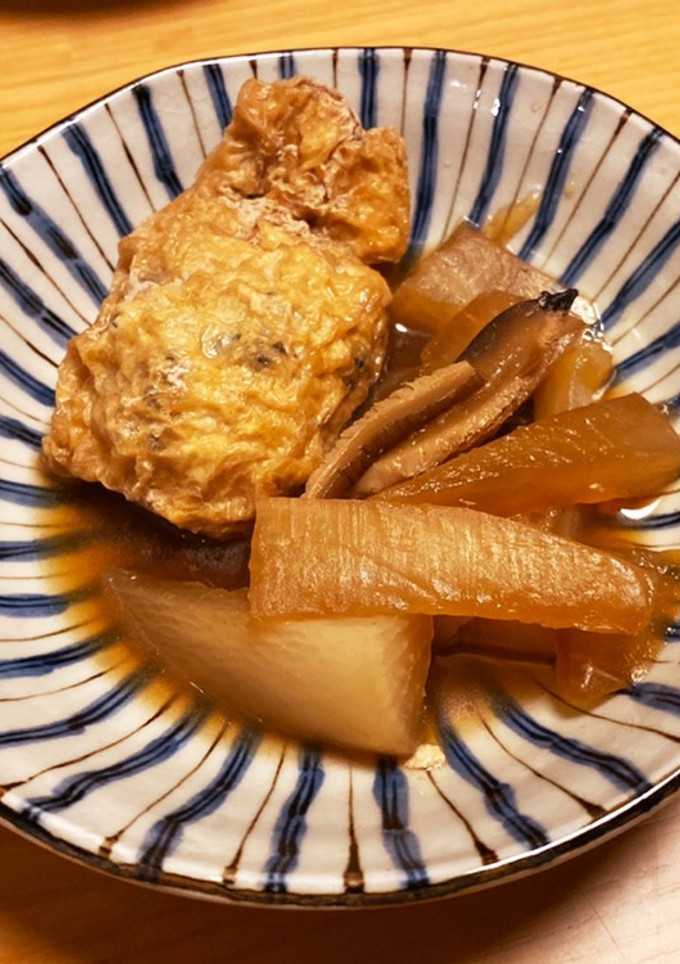 ひじき入りたまご巾着と大根の煮物-レシピのメイン写真