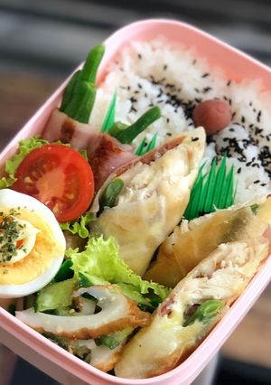 毎日のお弁当♪レンチンささみで簡単春巻き-レシピのメイン写真