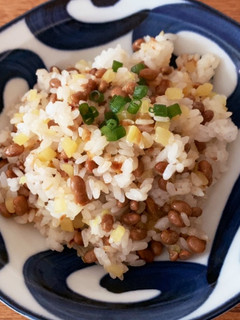 母直伝!たくあん入り納豆チャーハン-レシピのメイン写真