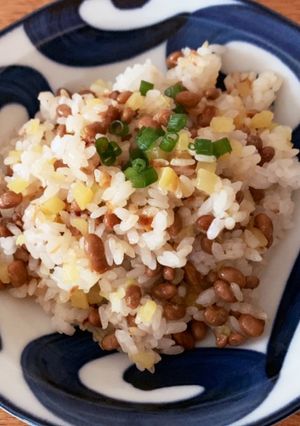 母直伝！たくあん入り納豆チャーハン-レシピのメイン写真