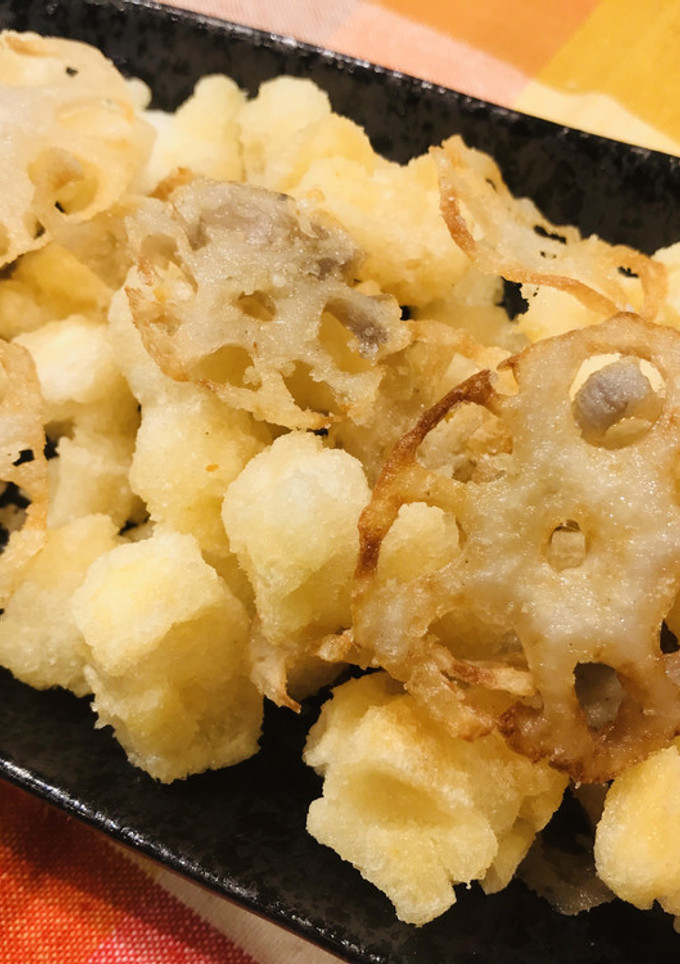 れんこんと揚げ餅のだしチップス！-レシピのメイン写真