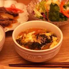รูปของ ごま油香る♡トマトのかきたま汁