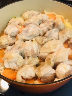 お肉柔らか☆鶏肉と白菜の酒蒸し。-レシピのメイン写真