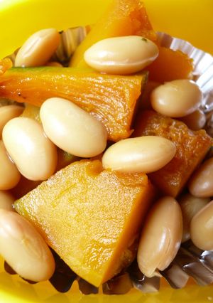 かぼちゃと大豆の簡単煮物。-レシピのメイン写真