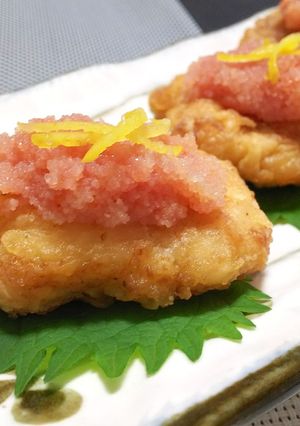 簡単おつまみ～鳥むね肉の大葉 明太子～-レシピのメイン写真