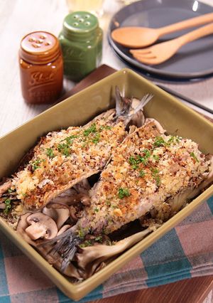 いわしときのこのマスタードパン粉焼き-レシピのメイン写真