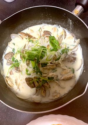 アサリの中華豆乳蒸し-レシピのメイン写真