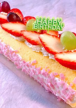 苺のロールケーキ　　米粉で♪-レシピのメイン写真