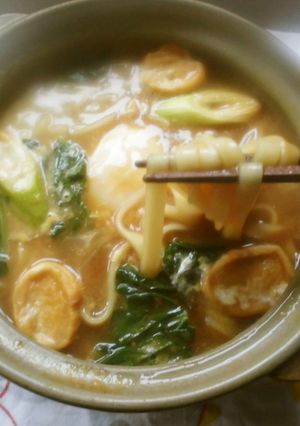 鍋焼きカレーきしめん♪-レシピのメイン写真