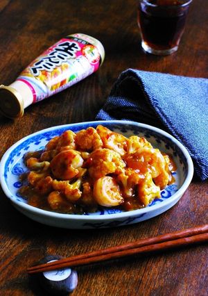 カリフラワーと海老の中華風とろみあんとじ-レシピのメイン写真