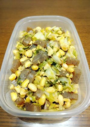 作り置き 15分で完成 大豆と白菜の煮物-レシピのメイン写真