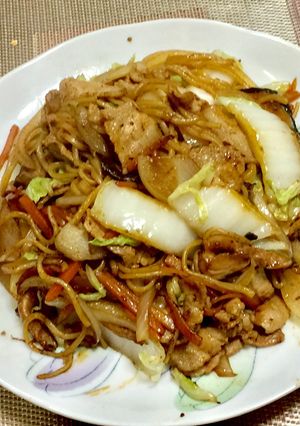 赤味噌のタレで白菜の焼きそば-レシピのメイン写真