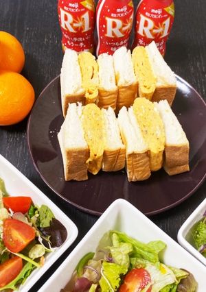 だし巻き卵サンド-レシピのメイン写真
