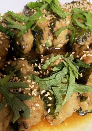 簡単！！鶏ひき肉のしそ巻きふわふわつくね-レシピのメイン写真