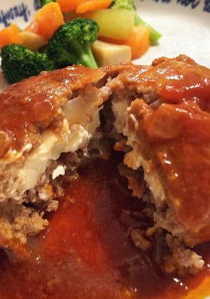 クリームチーズinハンバーグ-レシピのメイン写真
