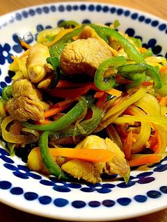 鶏もも肉のカレー醤油野菜炒め-レシピのメイン写真