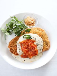 簡単メーン【チーズトマトソースとんかつ】-レシピのメイン写真