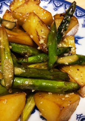 じゃがいもとアスパラのバター醤油炒め-レシピのメイン写真