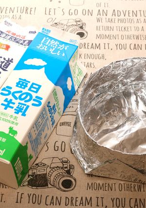 牛乳パックで手作り！18cm丸型ケーキ型-レシピのメイン写真