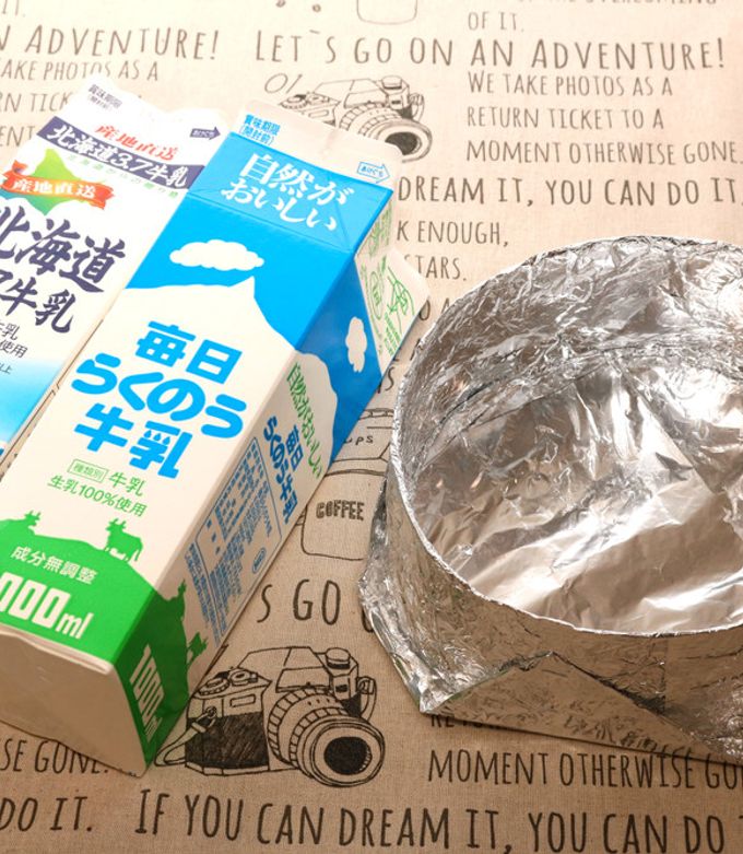 牛乳パックで手作り！18cm丸型ケーキ型-レシピのメイン写真