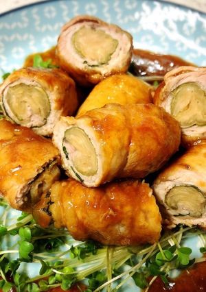 甘辛醤油たれの♪豚肉のガリ巻き-レシピのメイン写真
